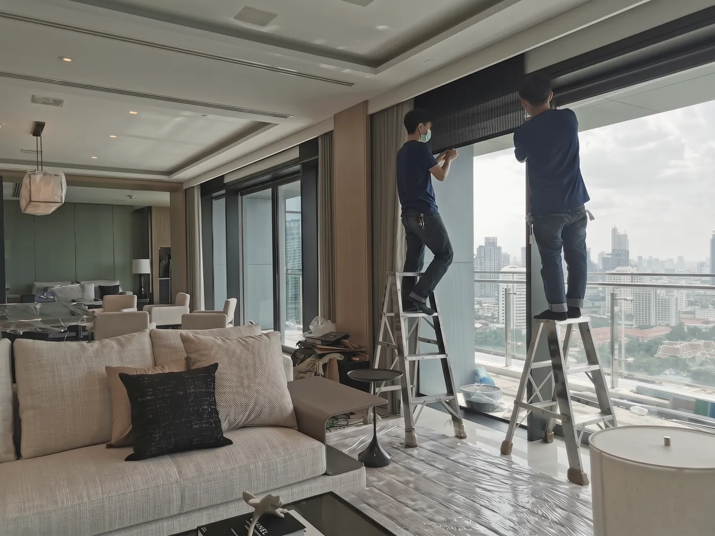 During installation, 30th floor
